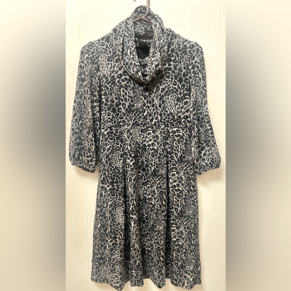 Animal print sweater dress